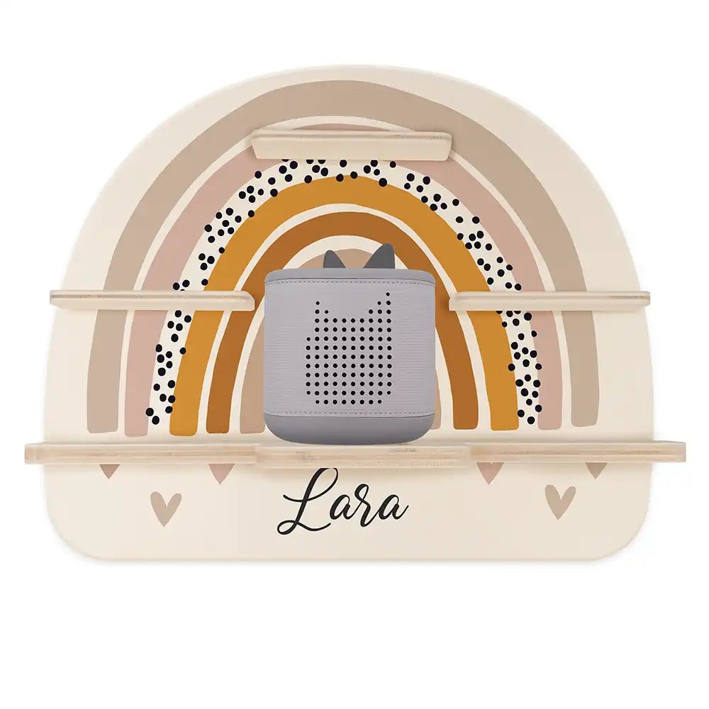 Tonie Regal aus Holz, Toniebox Regal personalisiert Regenbogen 4