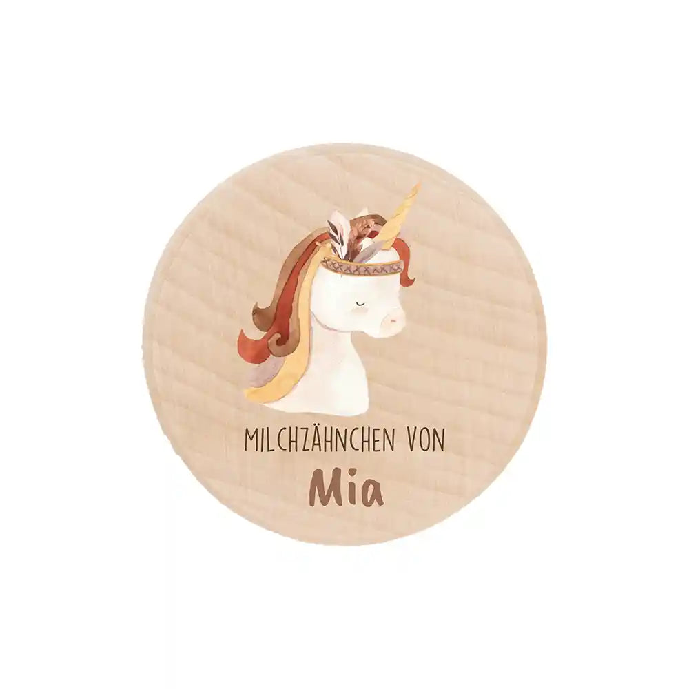 Zahndose Milchzahndose Junge & Mädchen personalisiert aus Holz