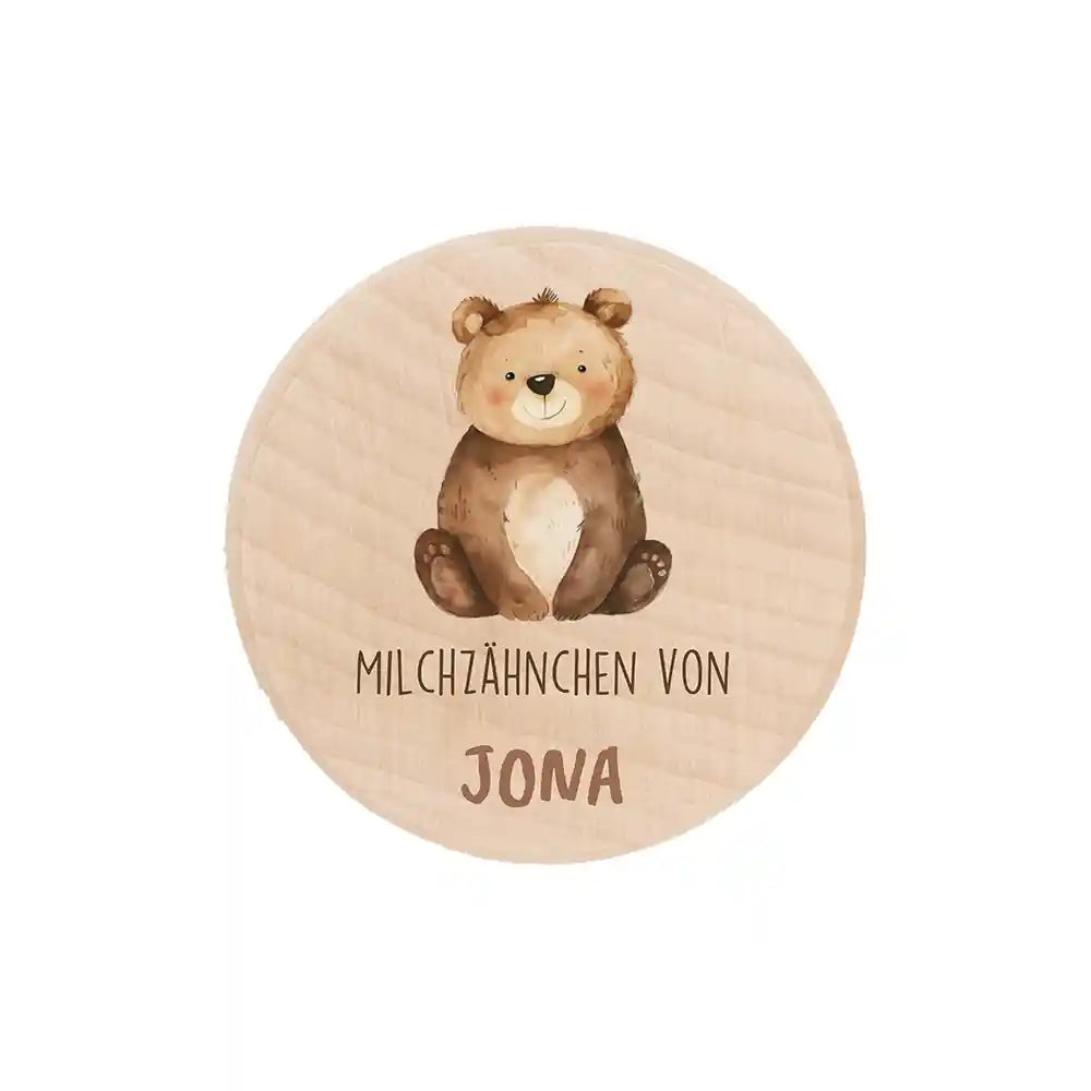 Zahndose Milchzahndose Junge & Mädchen personalisiert aus Holz