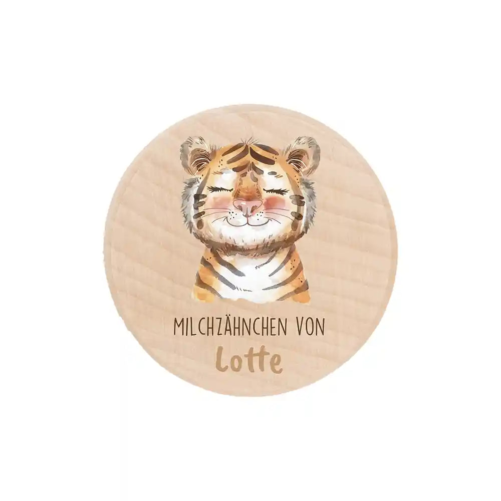 Zahndose Milchzahndose Junge & Mädchen personalisiert aus Holz