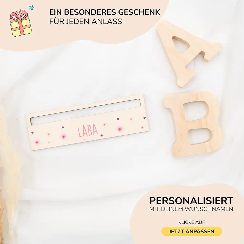 Lesehilfe personalisiert - Blumen