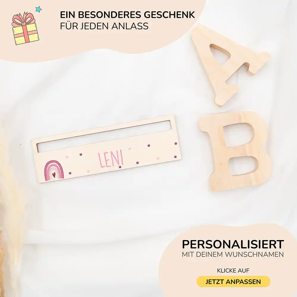 Lesehilfe personalisiert - Regenbogen