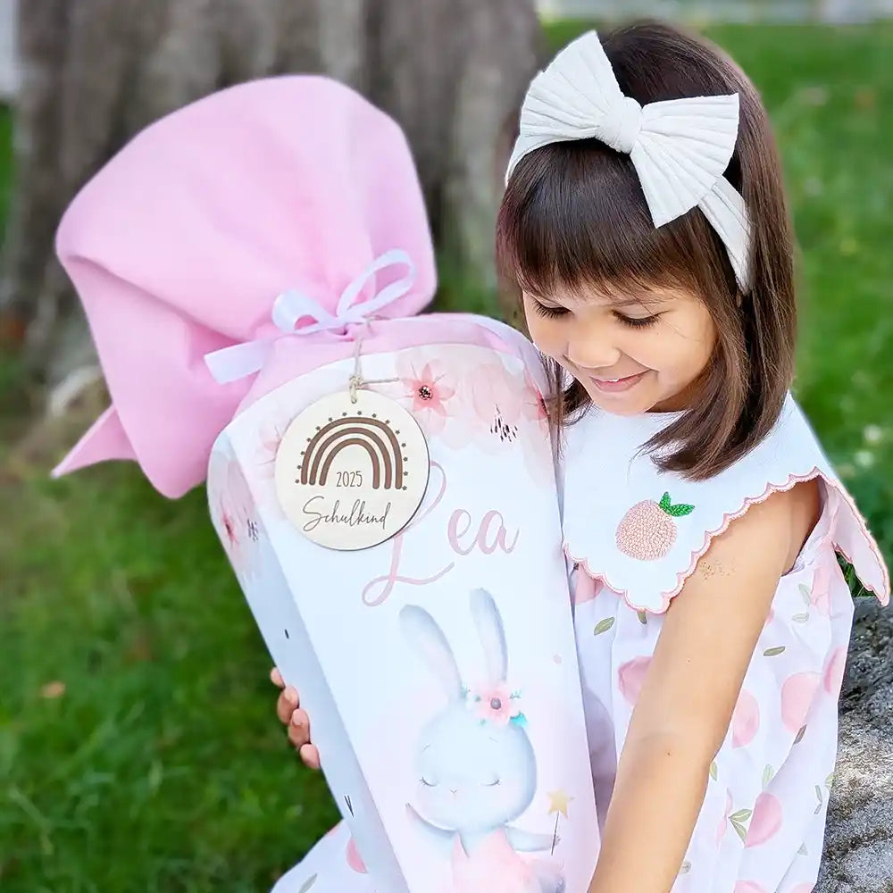 Personalisierte Schultüte mit Namen - Einhorn