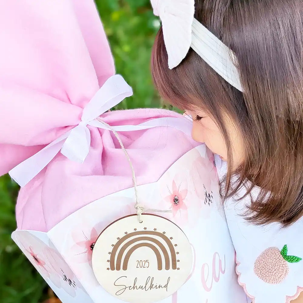 Personalisierte Schultüte mit Namen - Einhorn