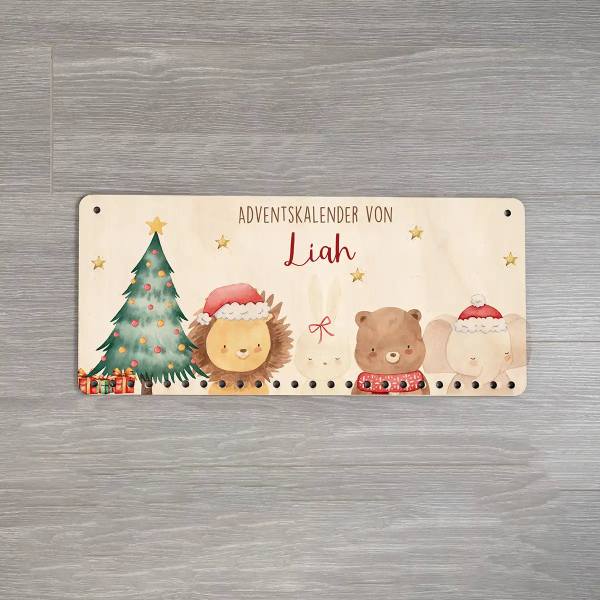 Personalisierbarer Adventskalender farbig - Weihnachten