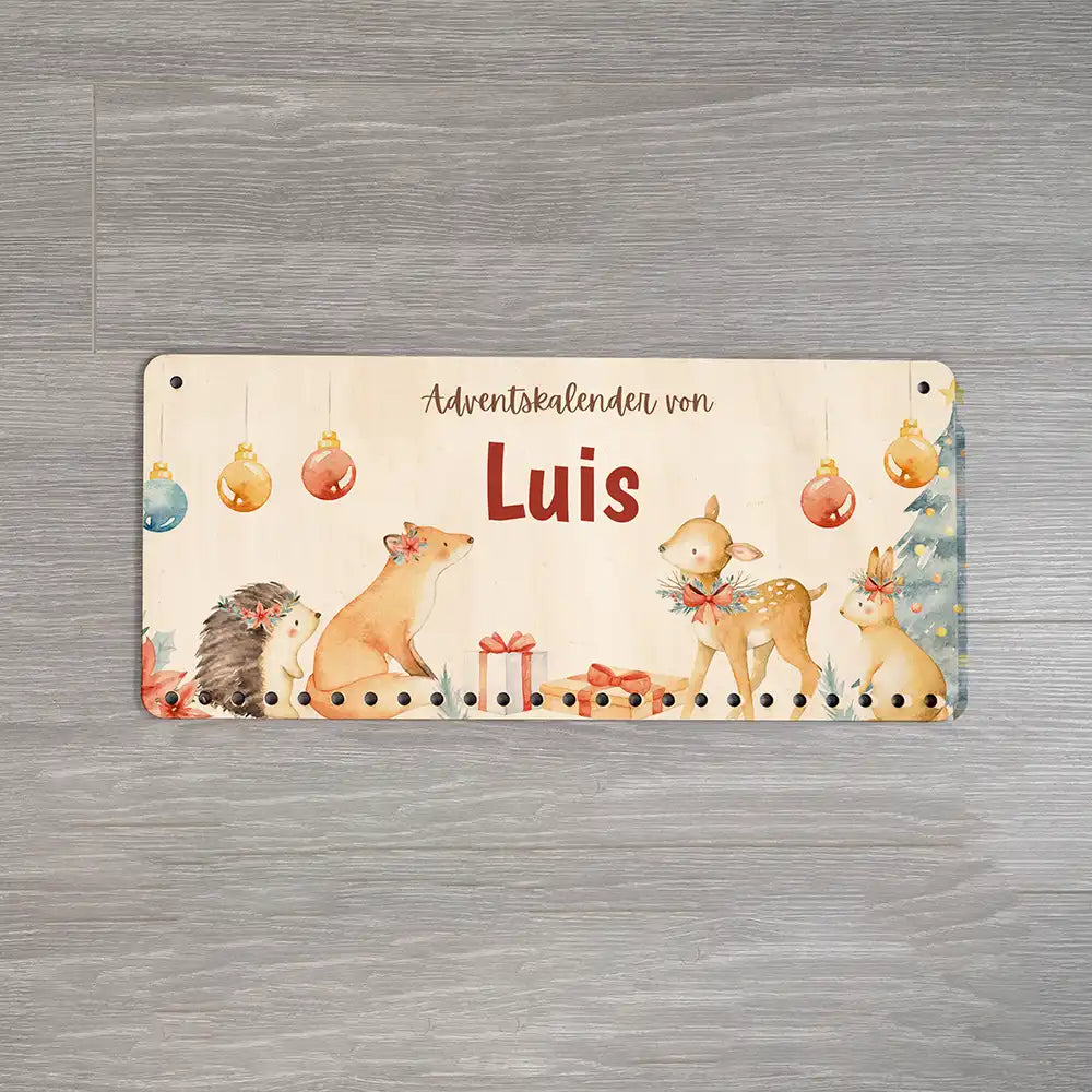 Personalisierter Adventskalender Weihnachtsfamilie