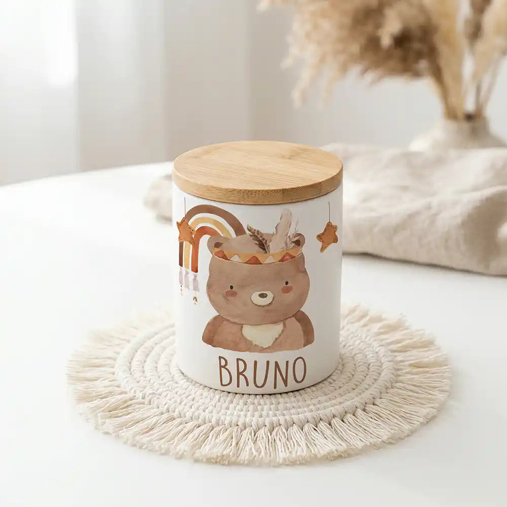 Personalisierte Keksdose Boho-Bär - Produktgruppe & Variationen