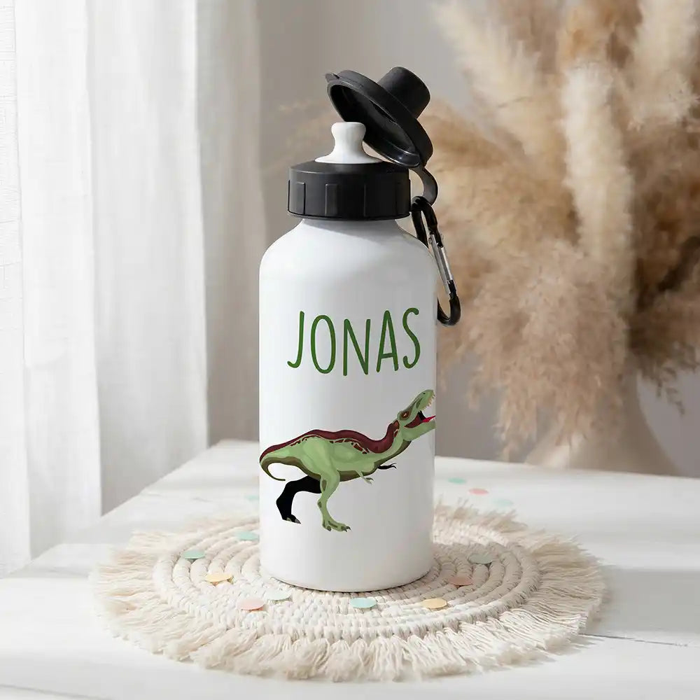 Personalisierte Trinkflasche Kinder – Dino T-Rex Alu 500 ml