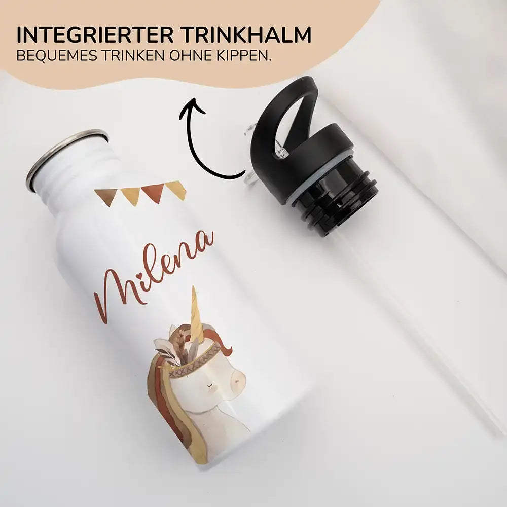 Trinkflaschen Kinder Edelstahl - Einhorn