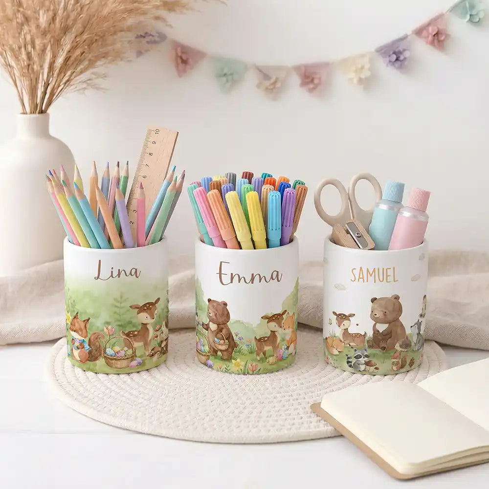 Stiftehalter Ostern Bärenfamilie - Schreibtisch-Organizer Keramik