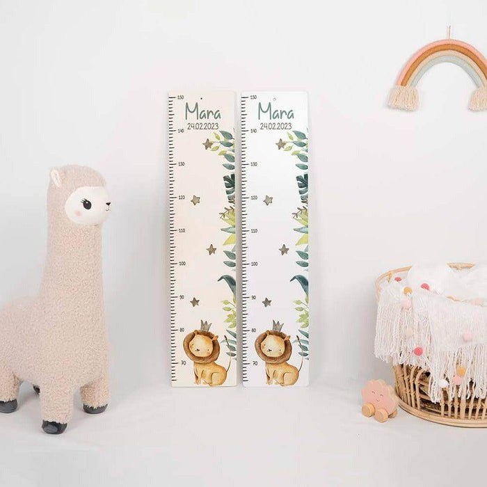 personalized lion height chart with custom name