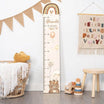 personalized rainbow height chart with custom name